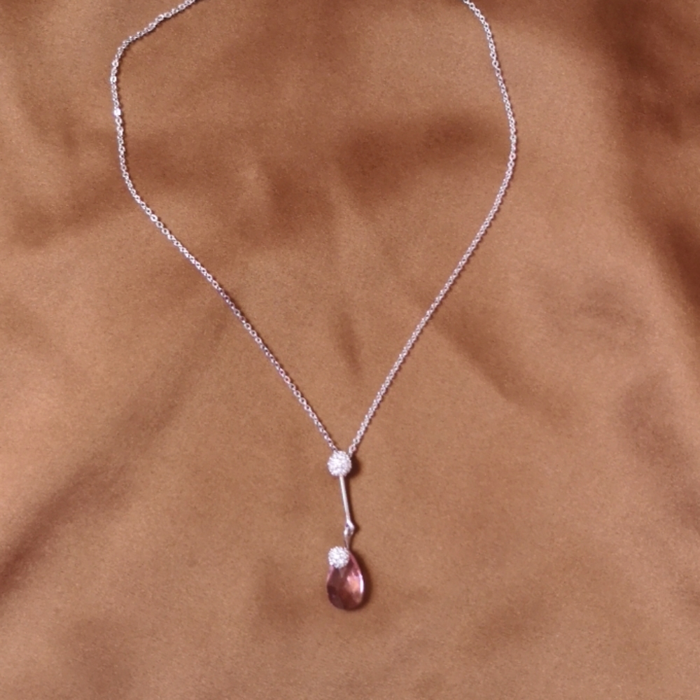 Swarovski pink crystal penchant